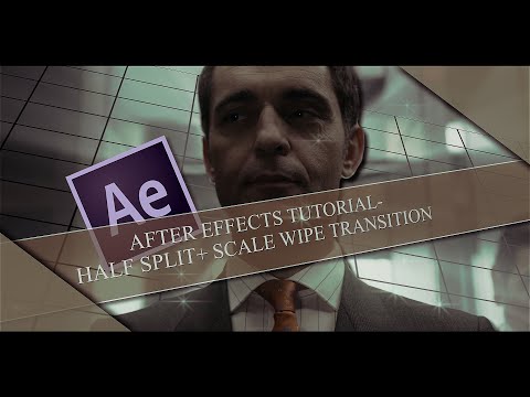 Half split slide+scale wipe transition | After Effects tutorial