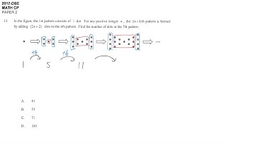 DSE maths core 2017 paper2 #13 sequence pattern