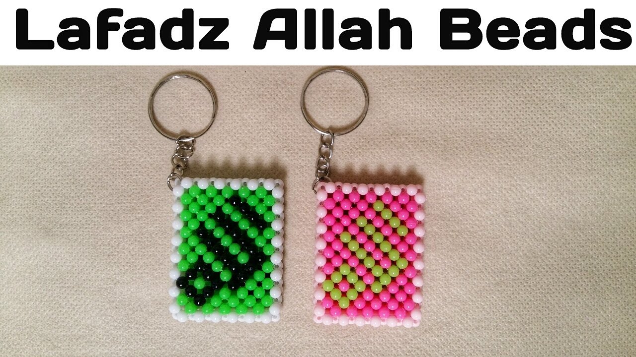 Tutorial Membuat Gantungan Kunci Manik Lafadz Allah/DIY/ How to Make Keychain Lafadz Allah Beads
