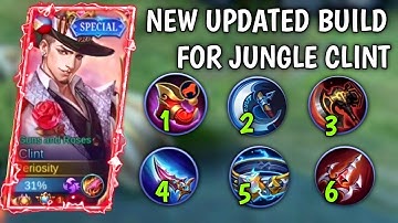 WOW NEW UPDATED BUILD FOR JUNGLE CLINT! | NEW BEST BUILD FOR CLINT 2021 | NEW BROKEN BUILD | MLBB