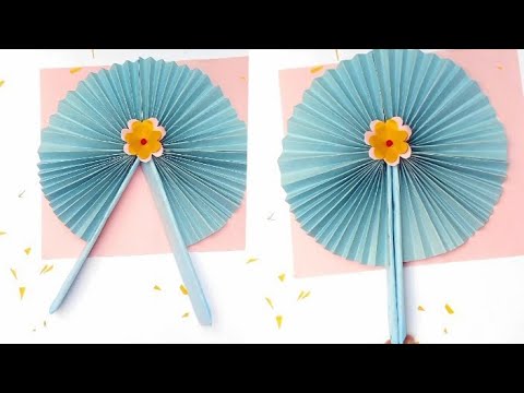 Cute Paper Pop Up Fans /DIY Watermelon Hand Fans making paper fan /how to  make a japanese paper fan 