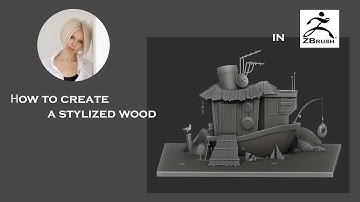 Stylized wood in Zbrush