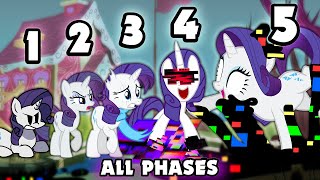 Rarity ALL PHASES | Friday Night Funkin' VS Rarity | Pibby Rarity (FNF/MLP Mod)