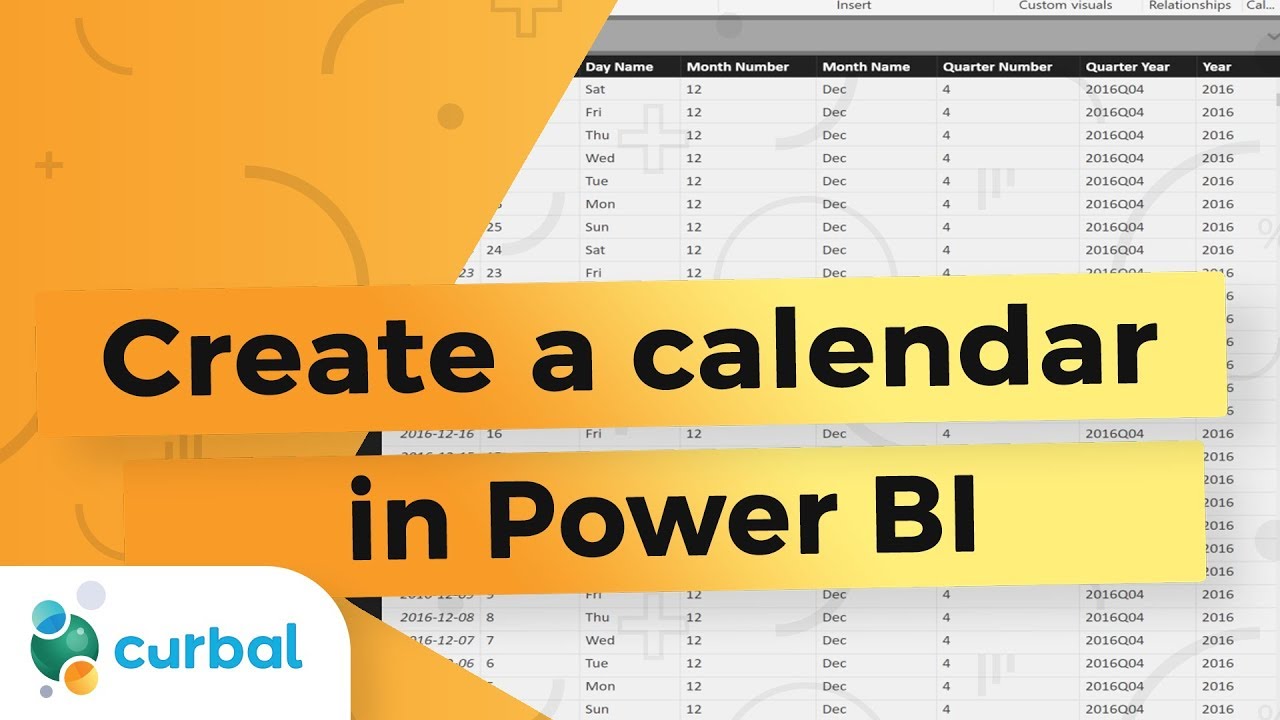 Create a custom calendar in Power BI using Power Query