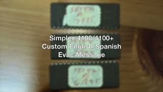 Simplex 4100/4100+ English/Spanish Voice Evac Message
