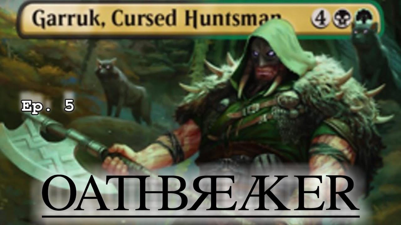 Garruk, Cursed Huntsman ELD Throne of Eldraine hologram mtg proxy magic the gathering tournament