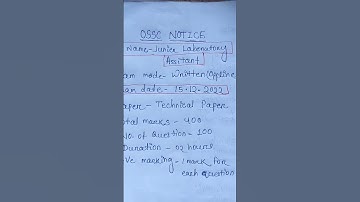 junior lab assistant,ossc