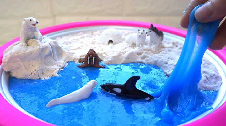 DIY Kinetic sand&Slime with Arctic Animal Friends ...