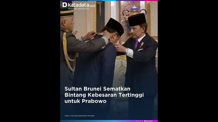 Sultan Brunei Sematkan Bintang Kebesaran Tertinggi untuk Prabowo