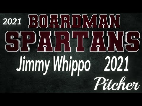 Boardman Spartan Baseball 2021 J Whippo Pitcher Class of 2021