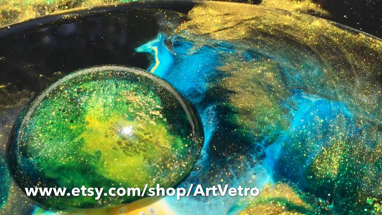 Resin Pour Solar System Art