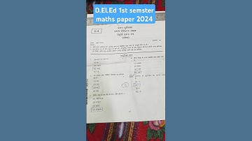 D.el.ed first semester maths paper 2024 #deled #updeled #ctet ##deledmaths #deled_maths