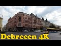 Walk around Debrecen Hungary 4K.