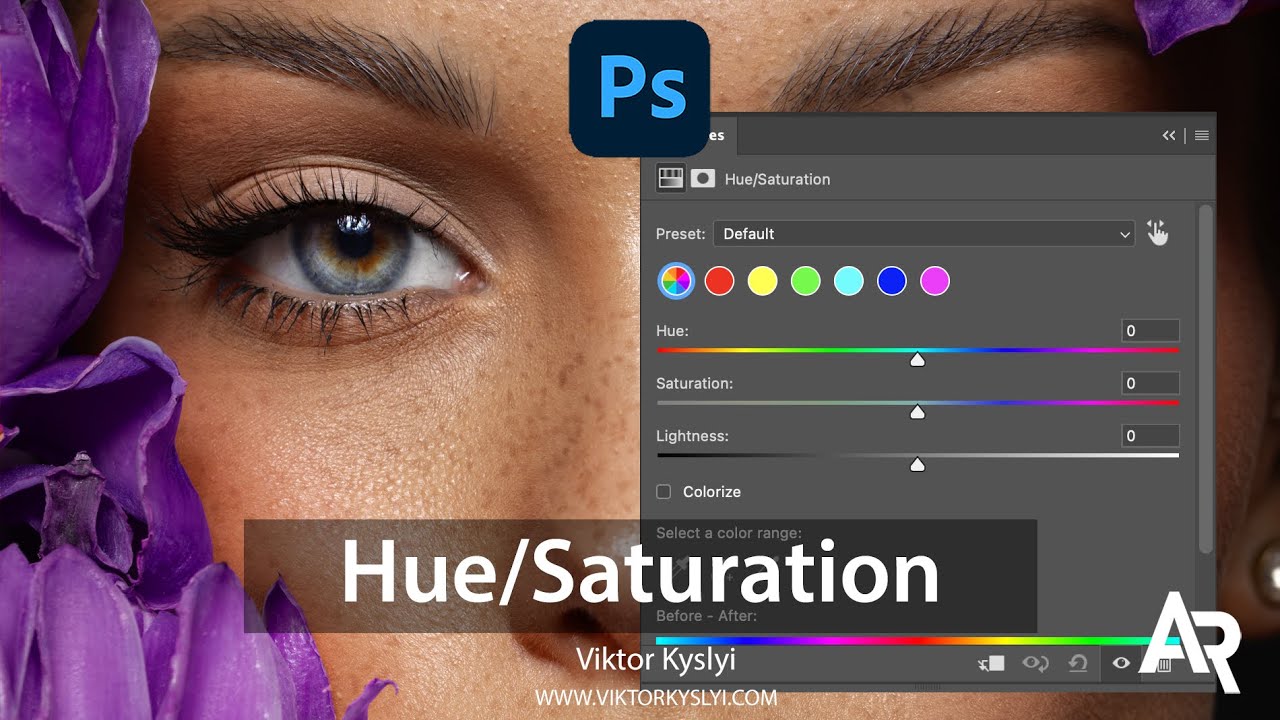Цветовой тон\Насыщенность. Инструменты коррекции в Photoshop.