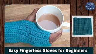 How To Crochet Fingerless Gloves/Wrist Warmers (Hindi) for BEGINNERS | Easy and Quick Crochet Gifts