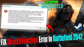⚡ How to Fix DirectX Function Error in Battlefield™ 2042  Crash & GPU Fix (2025 Guide)