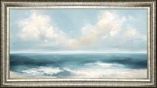 Ocean Horizon — beach minimalist oil painting ♡ let your heart drift beyond worry screenshot 4