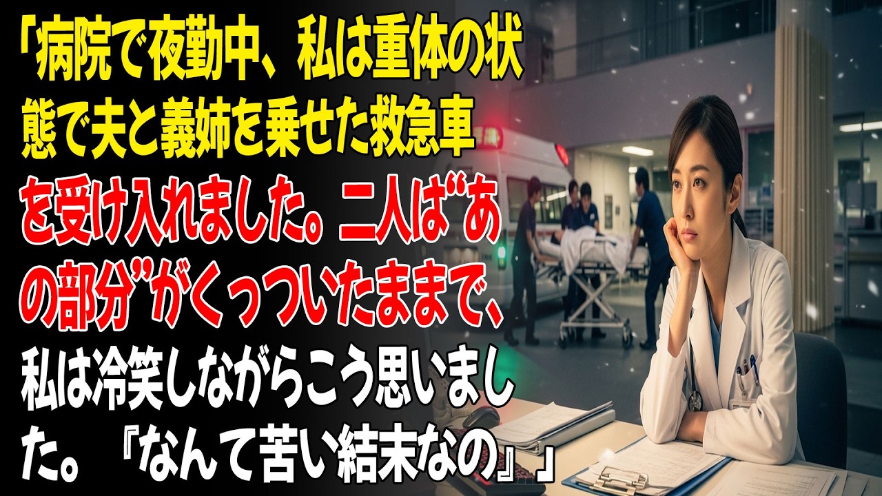 ❤️「病院で夜勤中、重体の状態で救急室に運ばれてきたのが、まさか自分の夫と義姉だったとは夢にも思いませんでした…」😡...ㅣ黄昏恋ㅣ老後の物語ㅣ再婚
