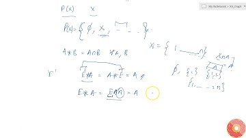 Given a non-empty set X, consider the binary operation `*: P(X)xx P(X) - gt P(X)` given by `A * ...