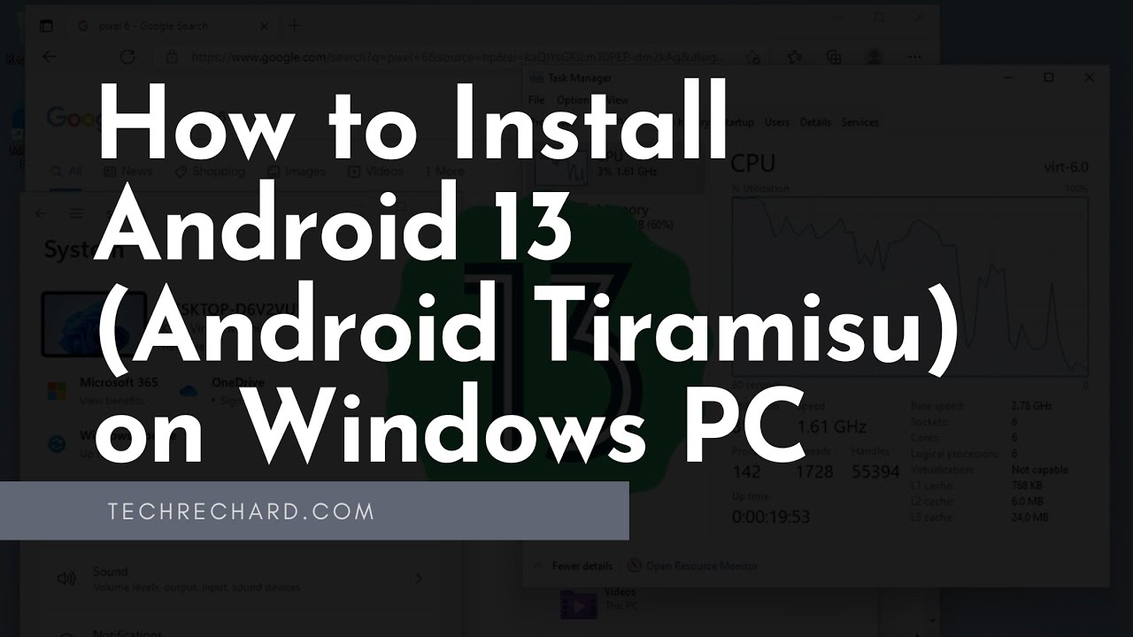How to Install (Android Tiramisu) Android 13 on Windows PC - YouTube