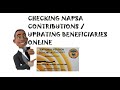 Napsa registration checking contributions and updating beneficiaries online in zambia 2021