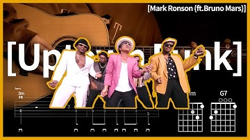 184. Uptown Funk - Bruno Mars 【★★☆☆☆】 | Guitar tutorial | (TAB+Chords)