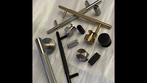 Stainless steel knurled door handle and drawer pulls