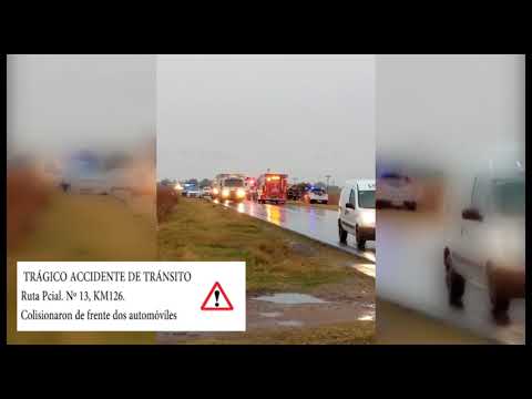 Trágico Accidente en Las Varillas sobre Ruta 13