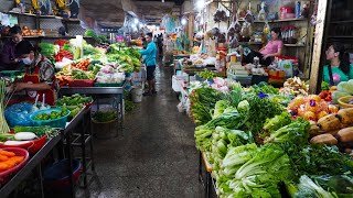 Cambodian street food tour, routine raw food & street food, Asian street food