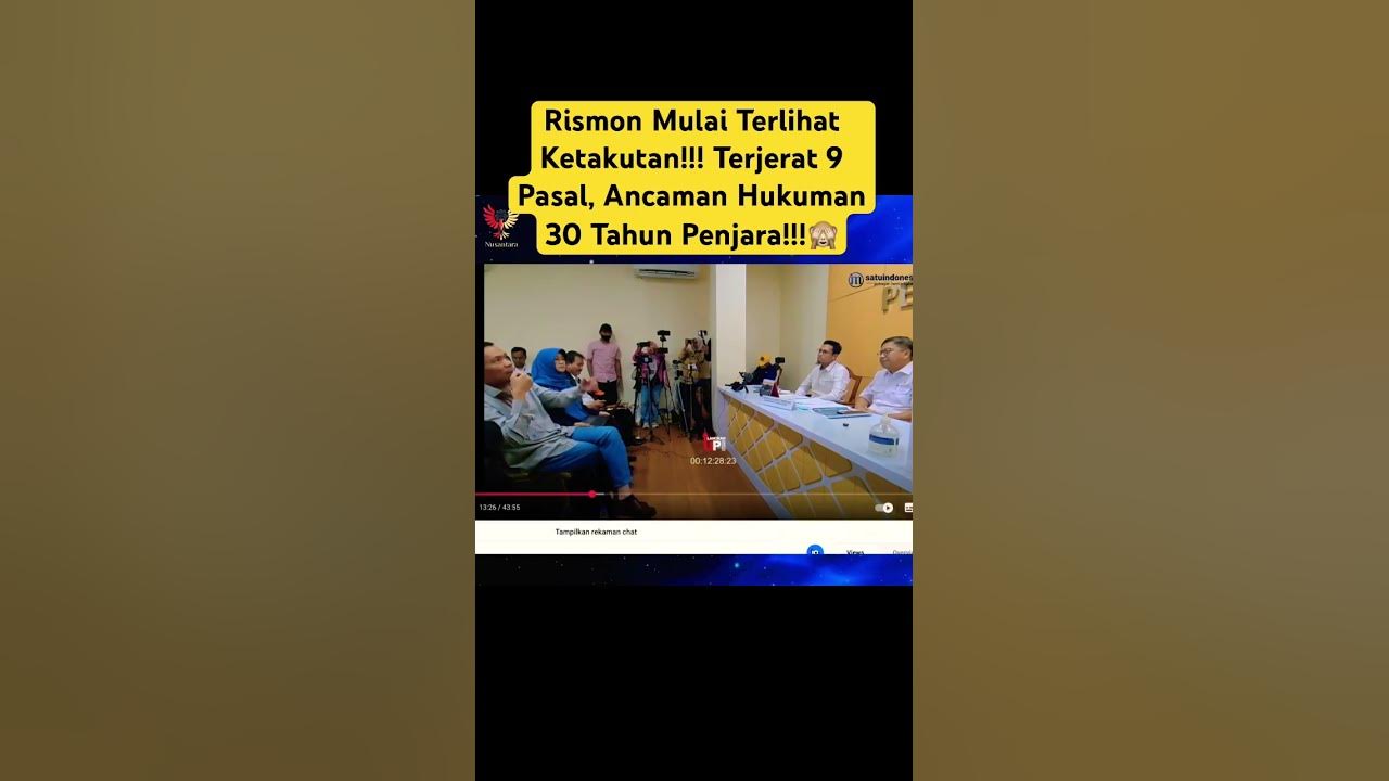 Rismon Ketakutan, terjerat 9 pasal Ancaman Hukuman 30 Tahun penjara!! #rismon #jokowi #ijazahpalsu