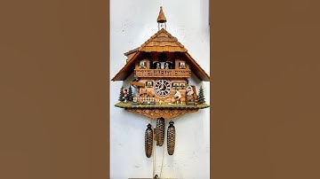 Đồng hồ cuckoo Đức cổ - tiếng chim gáy hay, vỏ gỗ chạm tỉ mỉ đẹp mê