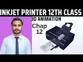 Inkjet printer || application of electrostatics || 12th class physics || chapter 12 || 3D animation