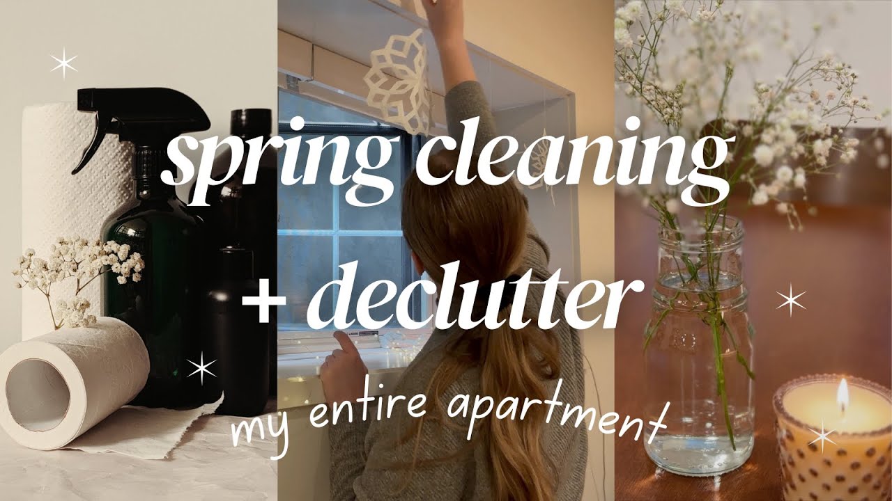 🧹spring cleaning & decluttering my entire apartment - YouTube