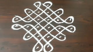 Chikku kolam 6×2dots with border/melikala muggulu/daily rangoli/easy kolam/jk creations jk