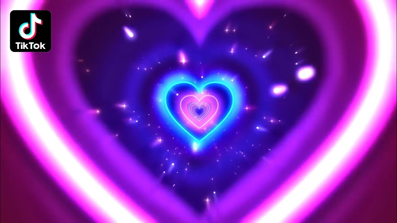 Neon heart tunnel | Tiktok trend | Romantic love glow - Moving background -  YouTube