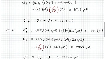 Effective Stress in Soil with Seepage Example