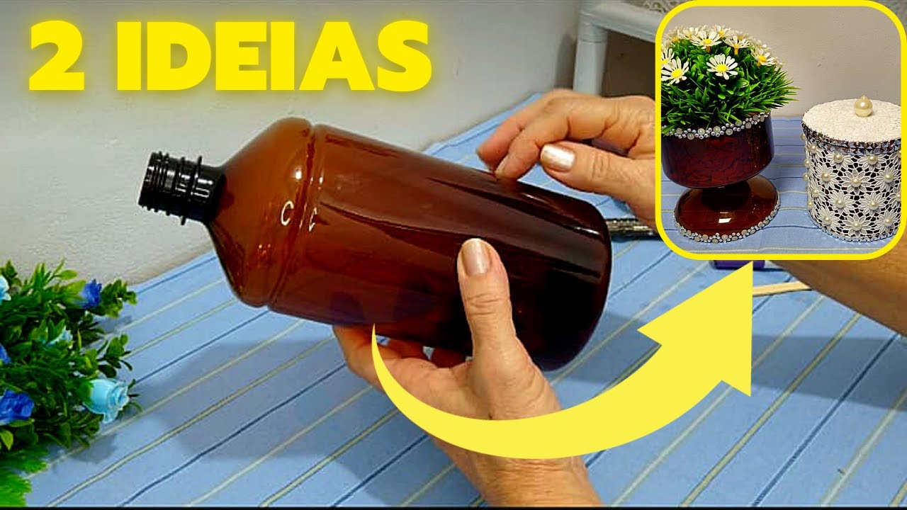 Artesanato com Garrafa Pet | 2 Ideias Lindas para Organizar e Decorar ...