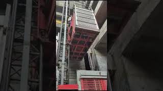 Drop test process of passenger cum material hoist Europa