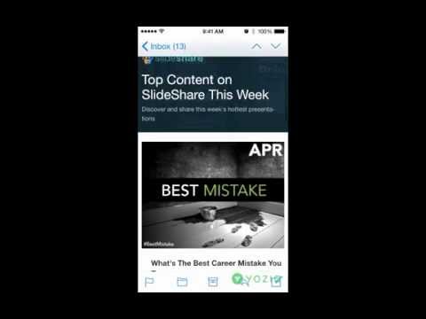 Slideshare Deep Links Mobile App Users from Email