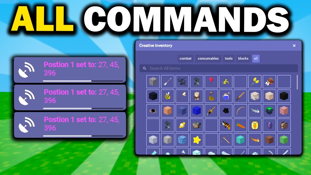 ALL CREATIVE MODE COMMANDS!! (Roblox Bedwars) 