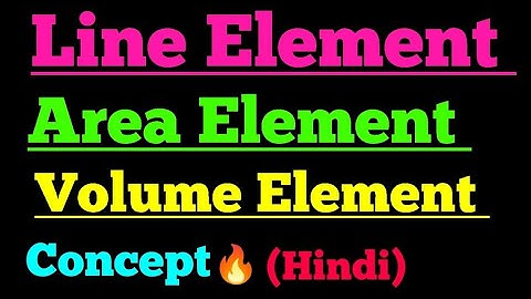 line element, area element, volume element