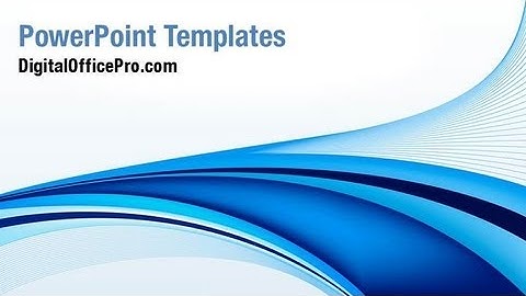 Blue Ribbon PowerPoint Template Backgrounds - DigitalOfficePro #09225W