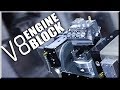 5axis cnc machined v8 engine block