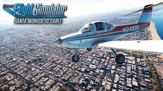 MSFS 2020 Tomahawk PA38 VFR Flight: Santa Monica to Cable