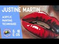 Acrylic painting techniques and tutorial with justine martin i colour in your life