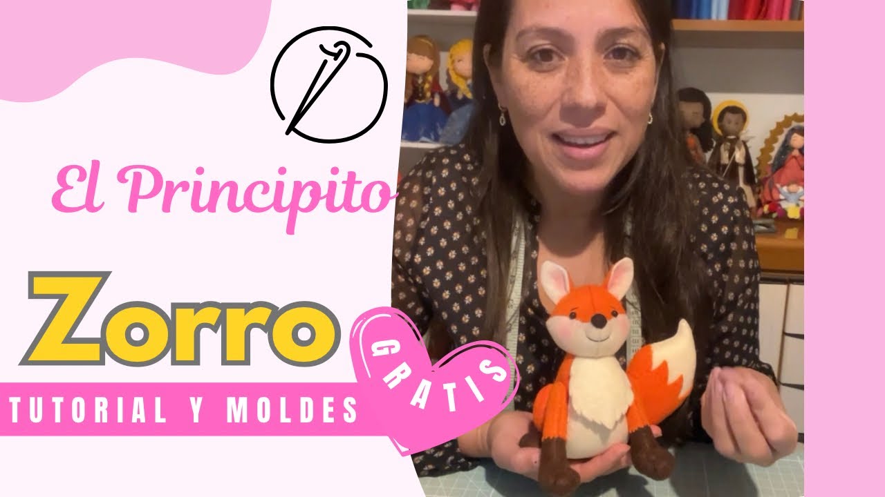 El Principito, zorro 18cm te enseño cómo elaborarlo, handmade