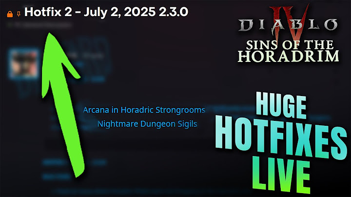 Season 9 Hotfix - Nightmare Sigils & Arcana FIXED Diablo 4