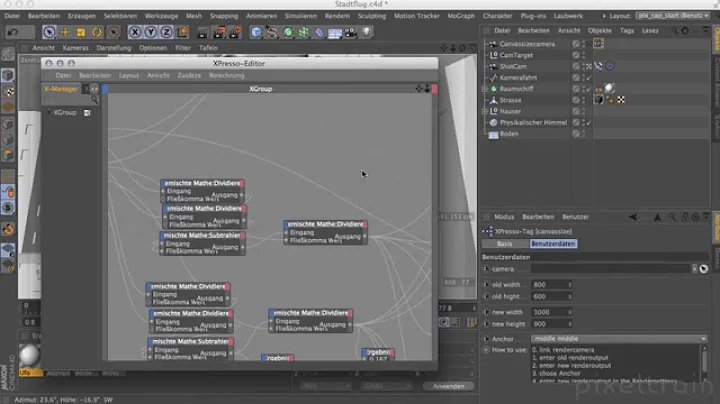 Lens-Distortion-Workflow & Overscan-Rendering in CINEMA 4D R16