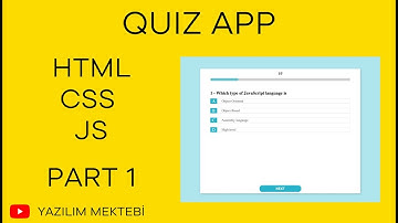 HTML, CSS ve Javascript İle Quiz App Yapımı - 1