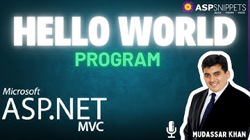 ASP.Net MVC Hello World Tutorial with Sample Program